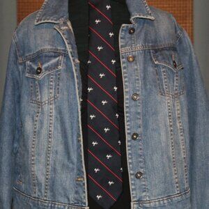 SOLD-Democrat Donkey TIE VTG 1982 Alynn Neckwear Red White & Blue